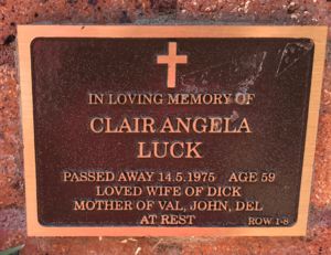 Clair Luck Memorial