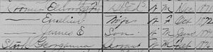 Elwood F Kromer household, 1900 US Census