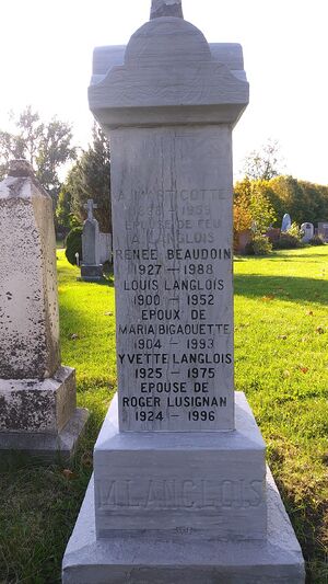 Family Michel Langlois (1862-1926) - Grave
