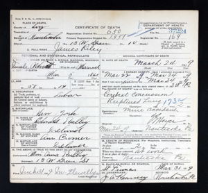 James Reilly Death Certificate