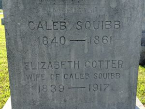 Caleb and Elizabeth Closeup of Headstone