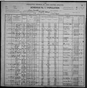 1900 Census (Ross, Ohio Green Township Kingston)