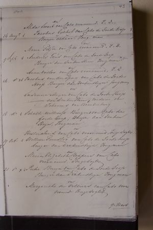 Pieter Bruyn en Margaretha de Villiers marriage record Oct 21, 1742