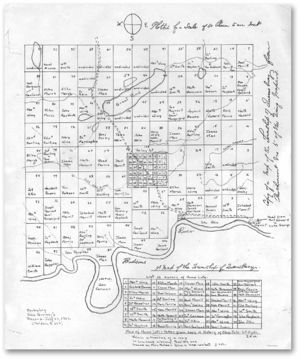 Copy of the map of the township of Queensbury, 24 Jul 1762