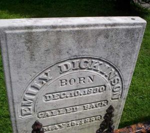 Emily Elizabeth Dickinson Headstone