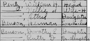 William H Pentz household, 1930 US census