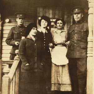 The Frazee Family on their veranda in Calgary Alberta Canada 1915