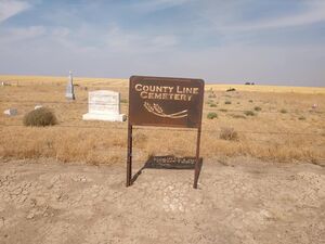 County Line Cemetery sign