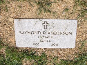 Grave Marker for Raymond Dale Anderson