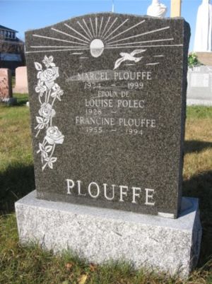 Headstone of Marcel Plouffe family
