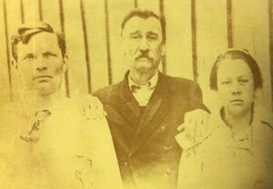 Reason Joseph, center, with his son, Clemon, and daughter in law, Rebecca Shepherd.