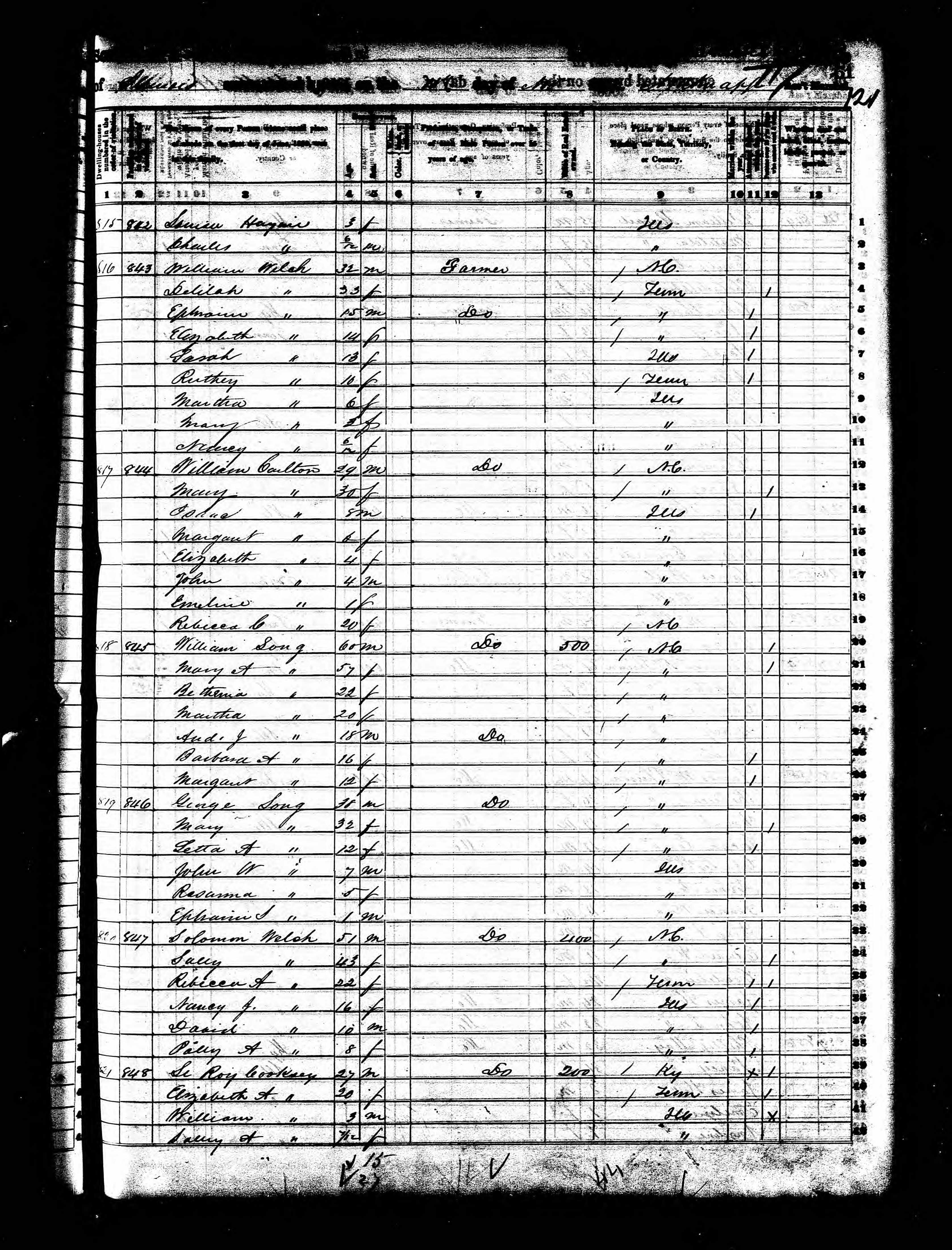 1850 United States Federal Census - Scott Co., Illinois