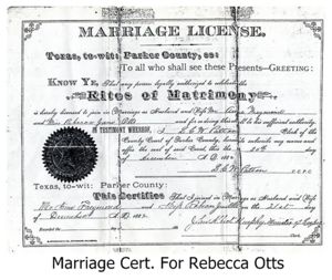 Rebecca Shelton - Marriage Cert
