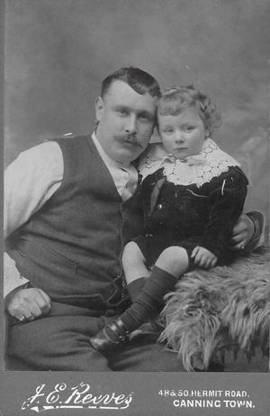 John Edward Reeves with his eldest Grandson, Harry Hills