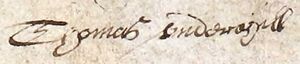 Signature - 1630 - Churchwarden