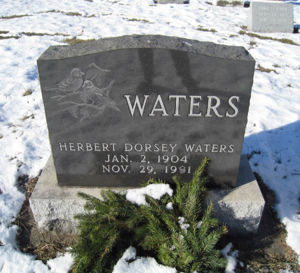 Tombstone for Herbert Waters