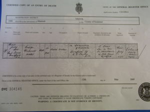 Death Certificate George Frederick Watts