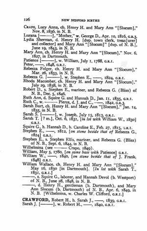 Massachusetts, Compiled Birth, Marriage, and Death Records, 1700-1850