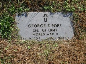 George Edward Pope headstone 1904 to 1992  Maplewood Cemetery Durham, Durham County, North Carolina, USA Source Find A Grave