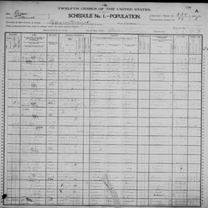 William & Louella Saling 1900 Census