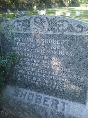 William and Sarah Ann Schobert gravestone