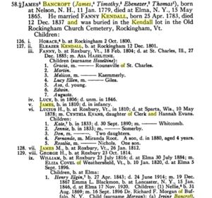 Genealogy of Lucius Bancroft