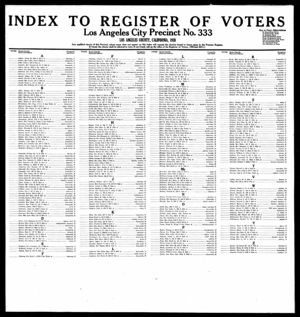 California, Voter Registrations, 1900-1968