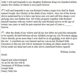 Will of William Jordan, Page 2