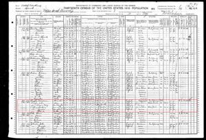 Monroe Lingle family, 1910 census