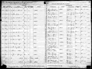 Ida May & Huldah Spencer (cousins) - Birth Registration