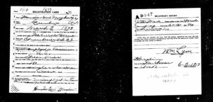 World War I Registration Card