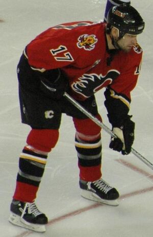 Chris Simon with the Calgary Flames in 2005