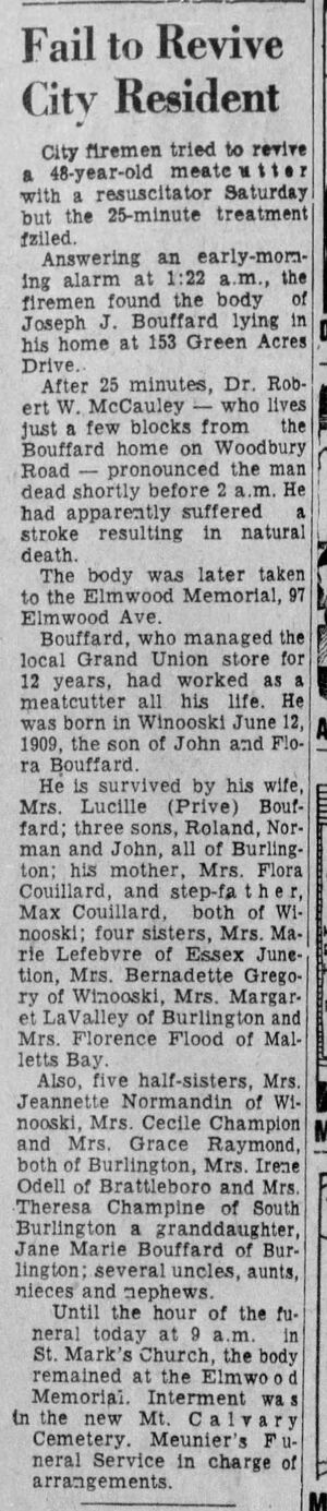 Obituary for Joseph John Bouffard