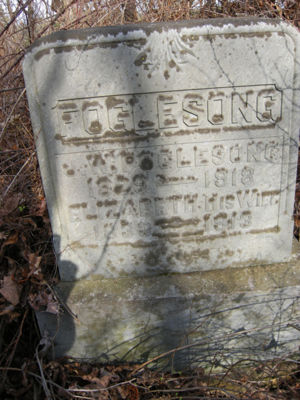 James Waddell & Elizabeth (Eckard) Foglesong's Tombstone