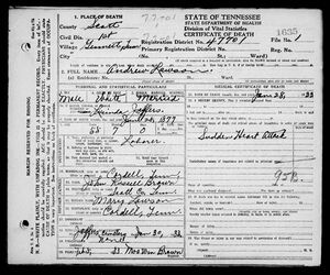 Death Certificate for Andrew J. Lawson