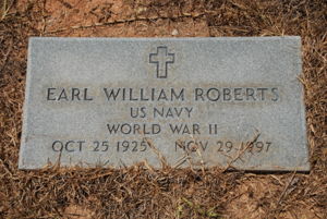 Earl William Roberts - Military Marker