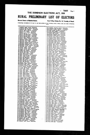 1940: Gladys Farnsworth in the Canada, Voters Lists, 1935-1980