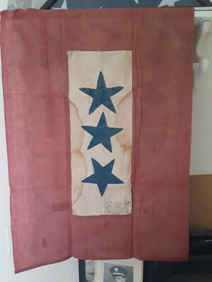 Janney family WW1 service flag with three stars