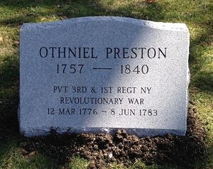 Headstone of Othniel Preston (1757-1840)