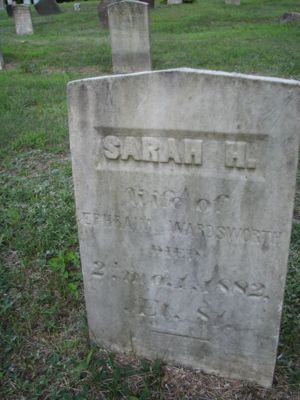 Sarah Haskell Bailey Wadsworth headstone