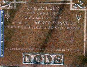 James Dods and Agnes Russell