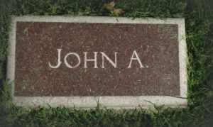 Gravestone for John A PIcken