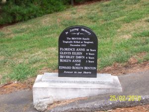 The Benton Family headstone