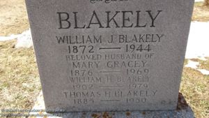 William Blakely Tombstone