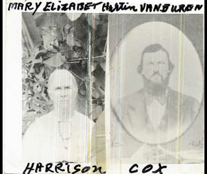Mary Elizabeth Harrison and Martin Vanburen Cox