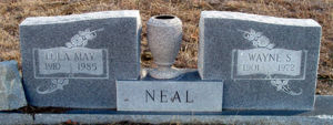 Neal Headstone - Wayne Smith - Lula Mae (Flowers) Neal