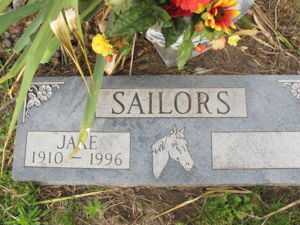 Tombstone of Jake Sailors