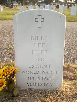 Gravestone for Billy Lee HUFF
