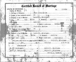 Victoria Machon and jakob Polaczyk Marriage Certificate