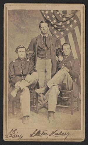 First Lieutenant Robert S King, 2nd Lieutenant James W Slater and Captain William W Halsey 
